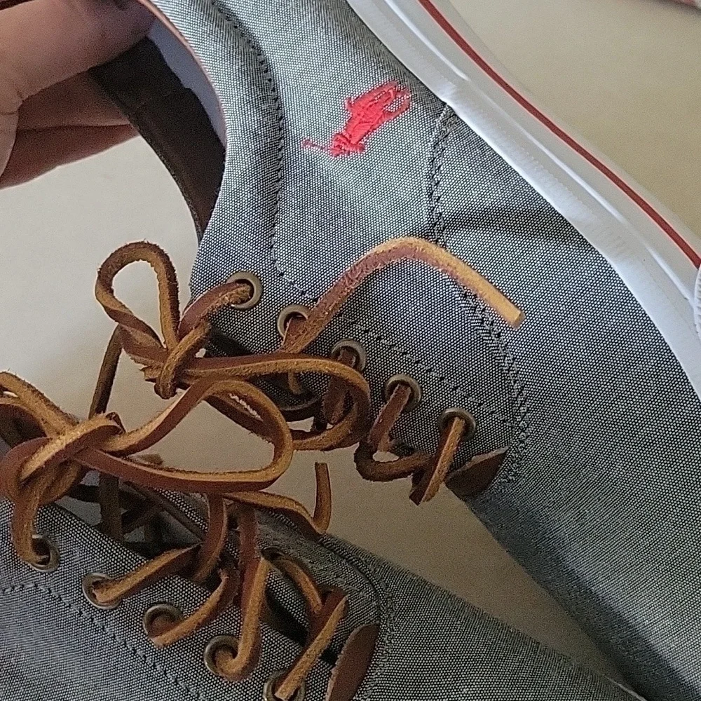NEW! POLO BY RALPH LAUREN Vaughn Signature Pony Lace Up Sneakers 10.